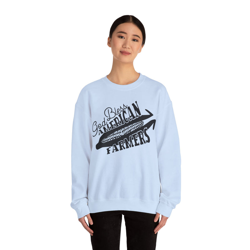 God Bless American Farmers Crewneck Sweatshirt