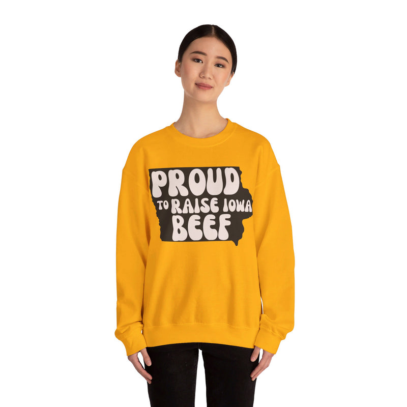 Proud to Raise Iowa Beef- Neutral Sweatshirt