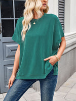 To the Nines Ribbed Dolman Top