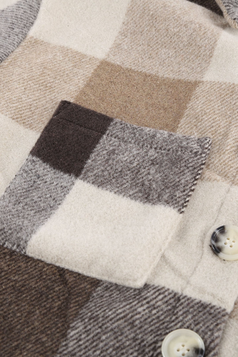 Plaid to Meet You Buttoned Pocketed Shacket