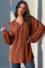 Casual Day Out Half Button Light Weight Hoodie