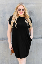 Black Bamboo Dress with Pockets
