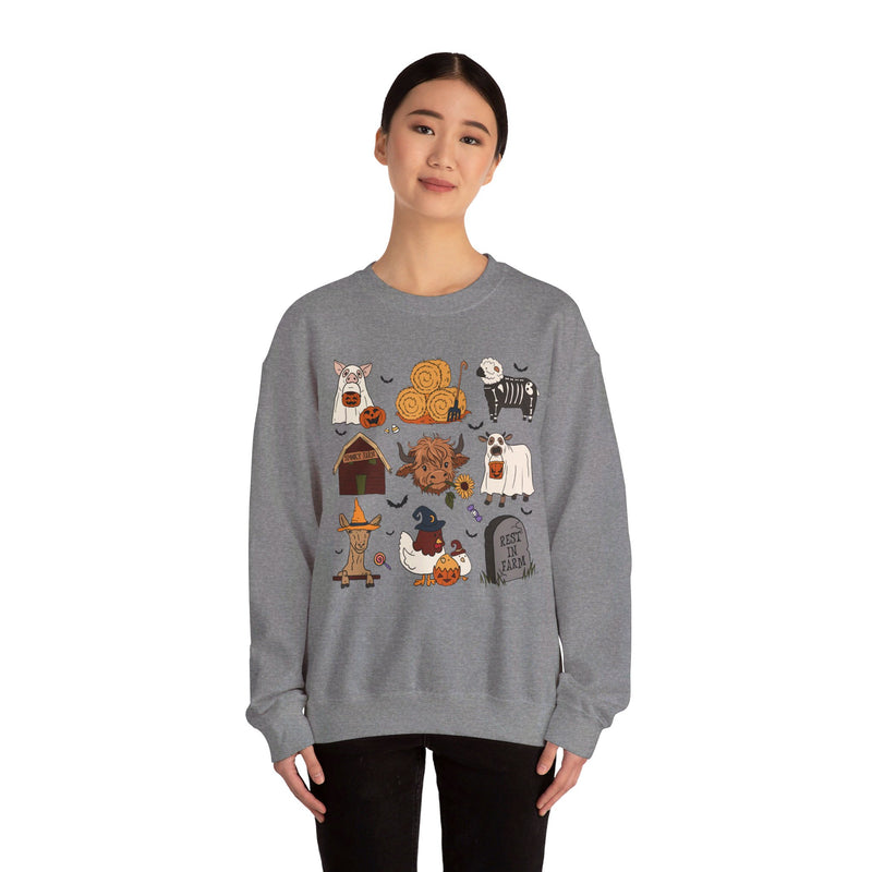 Farm Halloween 9 Square Sweatshirt