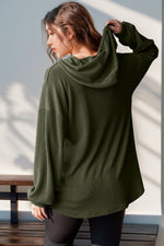 Casual Day Out Half Button Light Weight Hoodie
