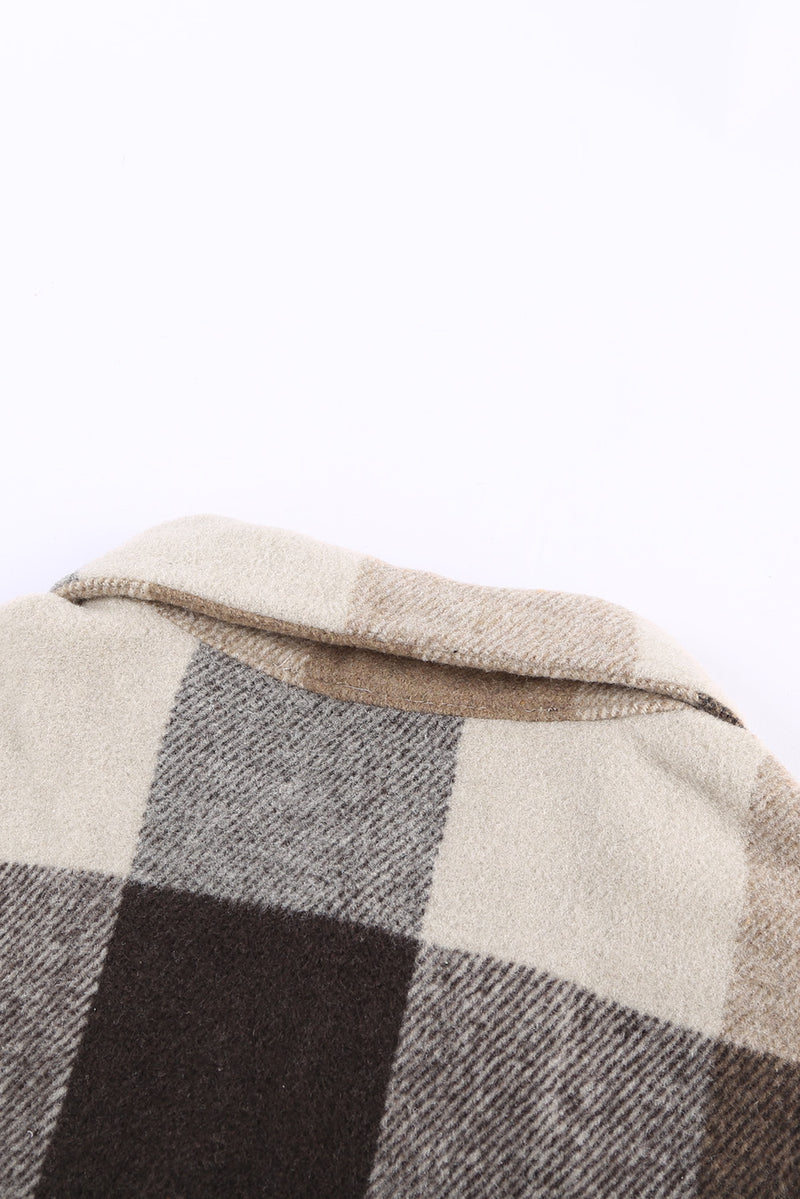 Plaid to Meet You Buttoned Pocketed Shacket
