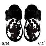 CC Beanie Cow Print Slippers | 2 Colors |