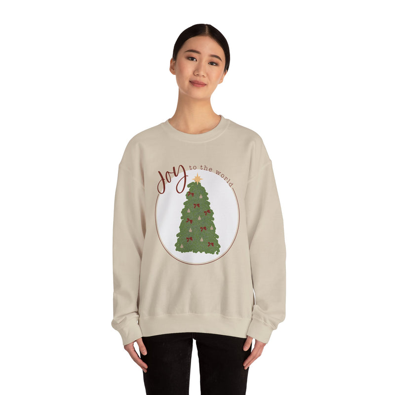 Joy to the World Cattle Tag Crewneck Sweatshirt