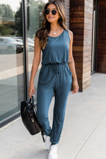 Elsie Drawstring Sleeveless Jumpsuit