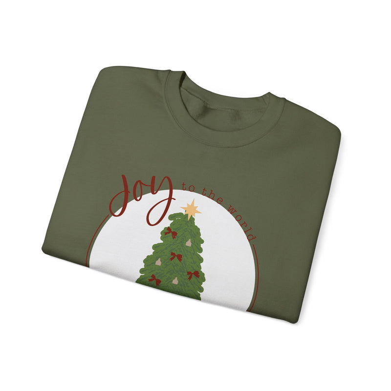 Joy to the World Cattle Tag Crewneck Sweatshirt