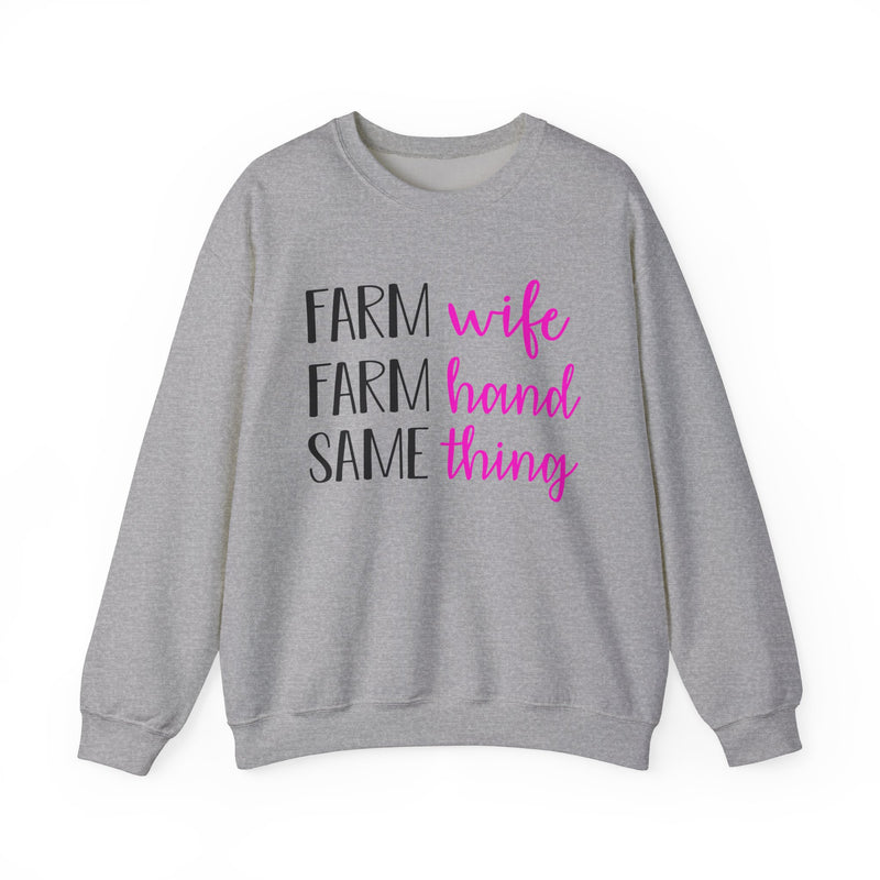 Farm Wife Farm Hand Crewneck Sweatshirt