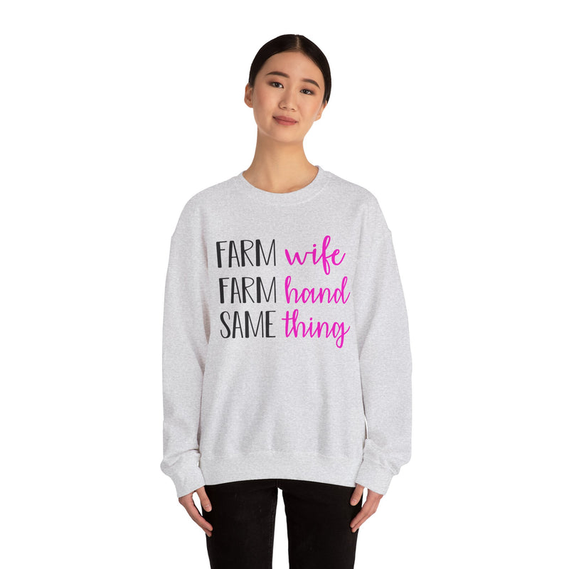Farm Wife Farm Hand Crewneck Sweatshirt