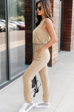 Elsie Drawstring Sleeveless Jumpsuit