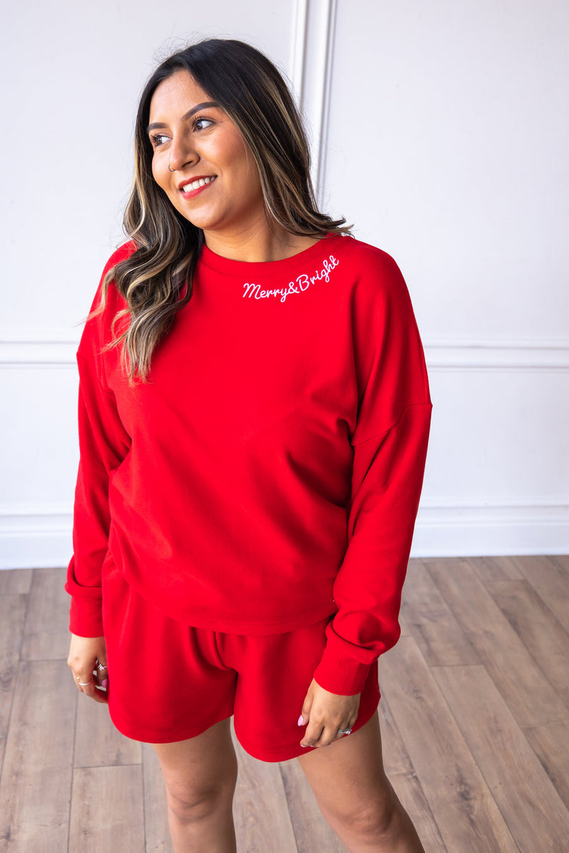 Red Short Lounge Set Merry & Bright