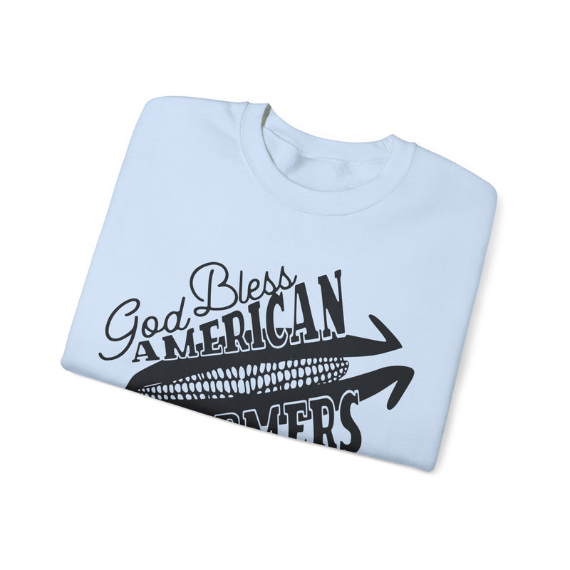 God Bless American Farmers Crewneck Sweatshirt