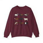 Breeds of Cattle Sweatshirt