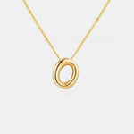 Gold-Plated Letter Pendant Necklace