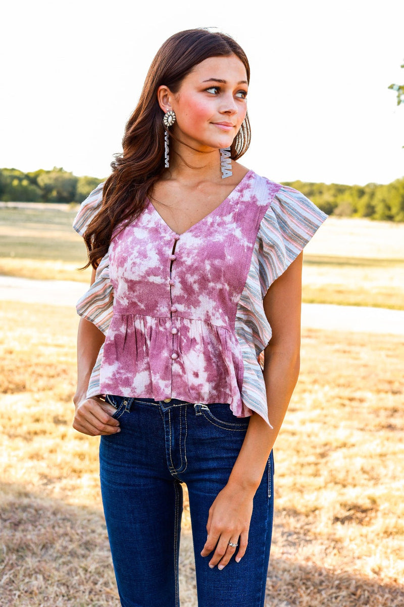 The Ruffled Blouse in Pink