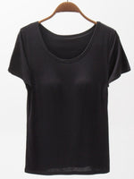 Finally Free Round Neck Modal T-Shirt with Bra