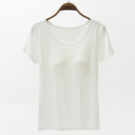 Finally Free Round Neck Modal T-Shirt with Bra