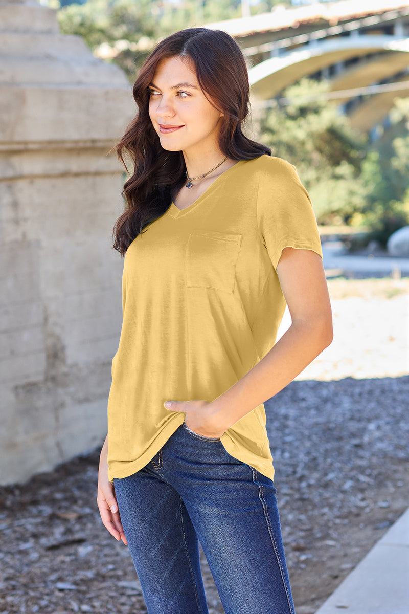 Bamboo V-Neck Pocket Tee