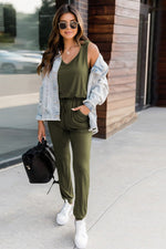 Elsie Drawstring Sleeveless Jumpsuit
