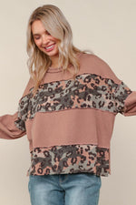 Soft and Rebellious Camo/Leopard Top