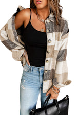 Plaid to Meet You Buttoned Pocketed Shacket