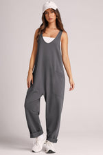 Monica Wide Strap Jumpsuit with Pockets