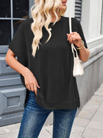 To the Nines Ribbed Dolman Top