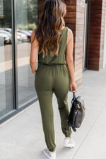 Elsie Drawstring Sleeveless Jumpsuit