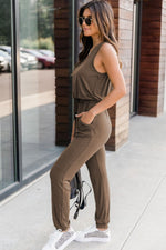 Elsie Drawstring Sleeveless Jumpsuit