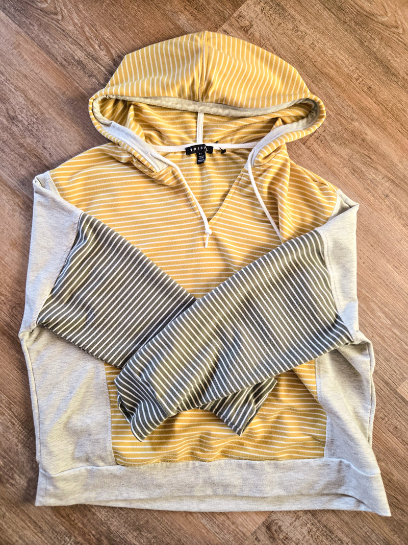 A Cheerful Day Striped Hoodie