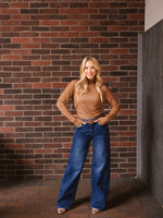 Mock Neck Mesh Top with Pearl Detail