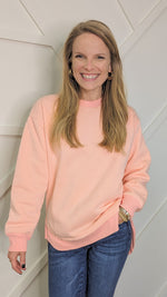 Quiet Luxury French Terry Sweatshirt with Ribbed Knit