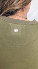 Quiet Luxury French Terry Sweatshirt with Ribbed Knit