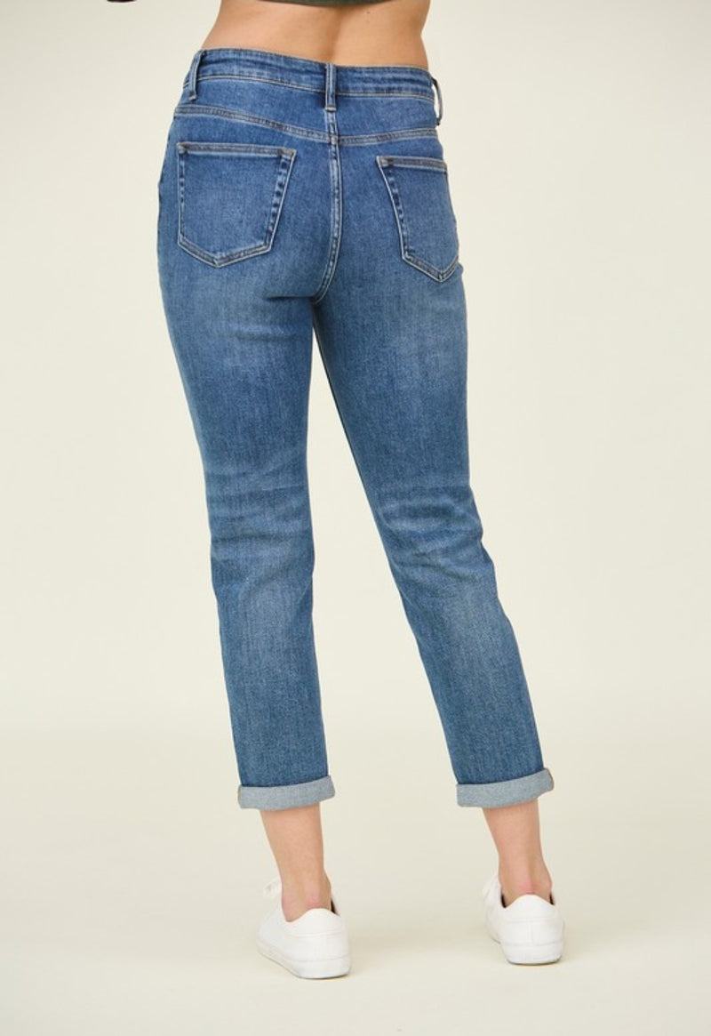 High Rise Girlfriend Jeans