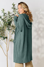 Hooded Sweater Cardigan with Pockets