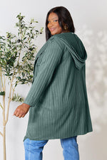Hooded Sweater Cardigan with Pockets