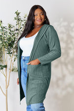 Hooded Sweater Cardigan with Pockets