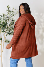 Hooded Sweater Cardigan with Pockets