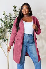 Hooded Sweater Cardigan with Pockets