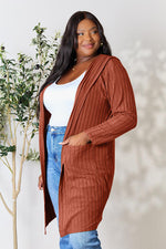 Hooded Sweater Cardigan with Pockets