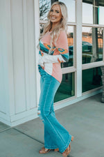 Geometric Round Neck Long Sleeve T-Shirt