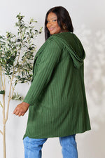 Hooded Sweater Cardigan with Pockets