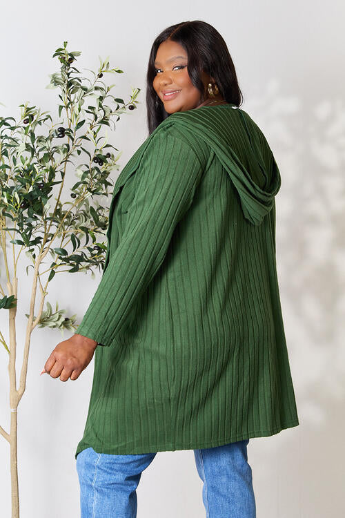Hooded Sweater Cardigan with Pockets